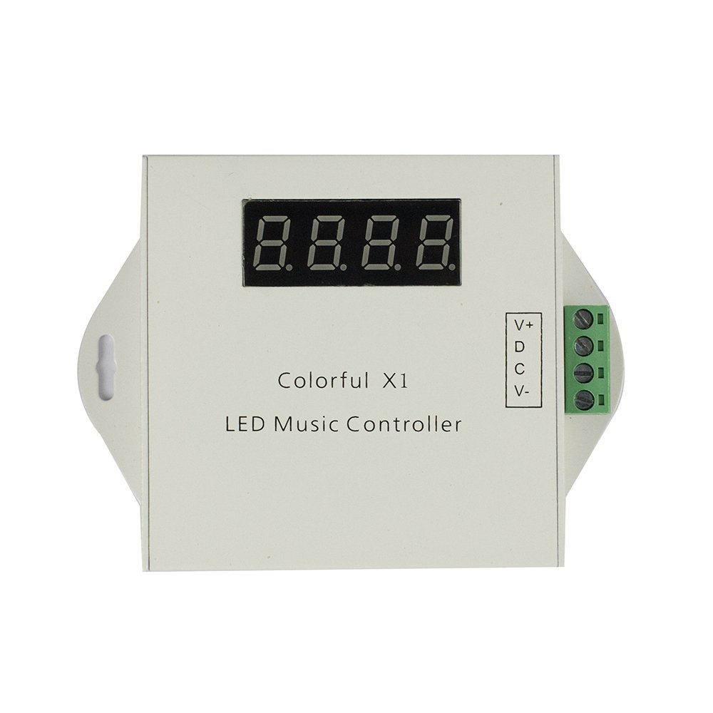 DC12/24V, interner 33-Arten-Modus, kabelloser RF-Touch-Fernbedienungs-LED-Musik-Controller aus Aluminium mit 3.5-mm-Audio für Traumfarben-LED-Streifen DC12/24V, interner 33-Arten-Modus, kabelloser RF-Touch-Fernbedienungs-LED-Musik-Controller aus Aluminium mit 3.5-mm-Audio für Traumfarben-LED-Streifen