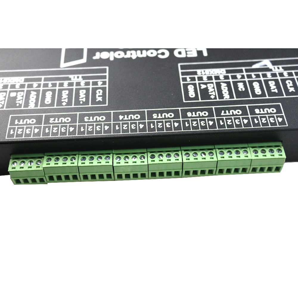 DC5-40V,max 8192 pixelů,Pixelový modul řady M-8000 Plnobarevná podpora ovladače hlasového ovládání hudby Kaskádovaná s kartou SD pro programovatelné/adresovatelné IC LED osvětlení DC5-40V,max 8192 pixelů,Pixelový modul řady M-8000 Plnobarevná podpora ovladače hlasového ovládání hudby Kaskádovaná s kartou SD pro programovatelné/adresovatelné IC LED osvětlení