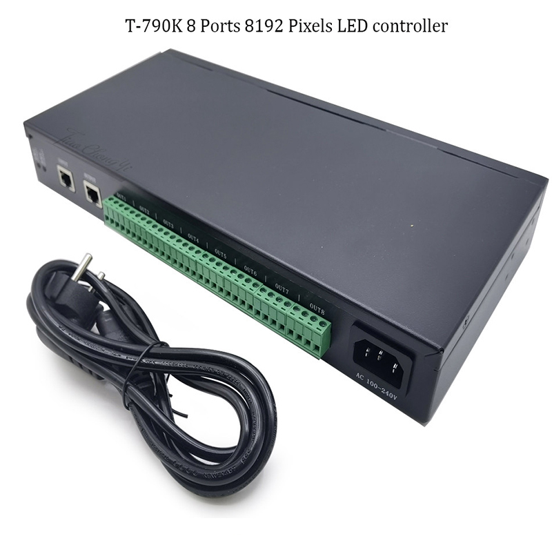 T-790K Pixel Module Full Color LED Controller Online Programmable IC AC110-220V, 8192 Pixels LED Lighting Controller(T-300K Upgraded Version)