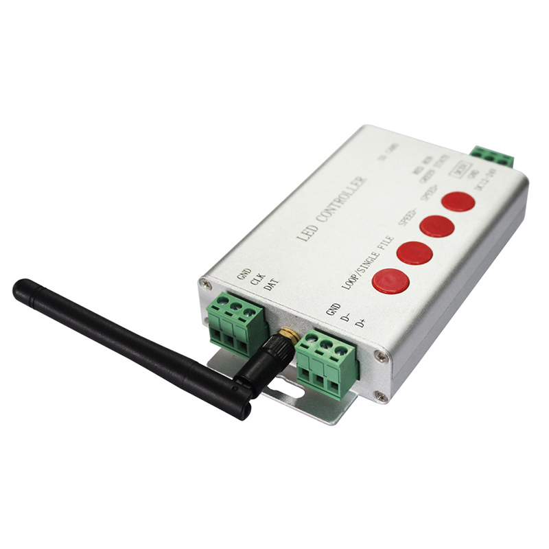 DC5-24V, digitaler LED-WIFI-DMX512-Controller, 2048 Pixel, APP-Steuerung über Android-Geräte, kann adressierbar angeschlossen werden, DMX512 programmierbare LED-Leuchten DC5-24V, digitaler LED-WIFI-DMX512-Controller, 2048 Pixel, APP-Steuerung über Android-Geräte, kann adressierbar angeschlossen werden, DMX512 programmierbare LED-Leuchten
