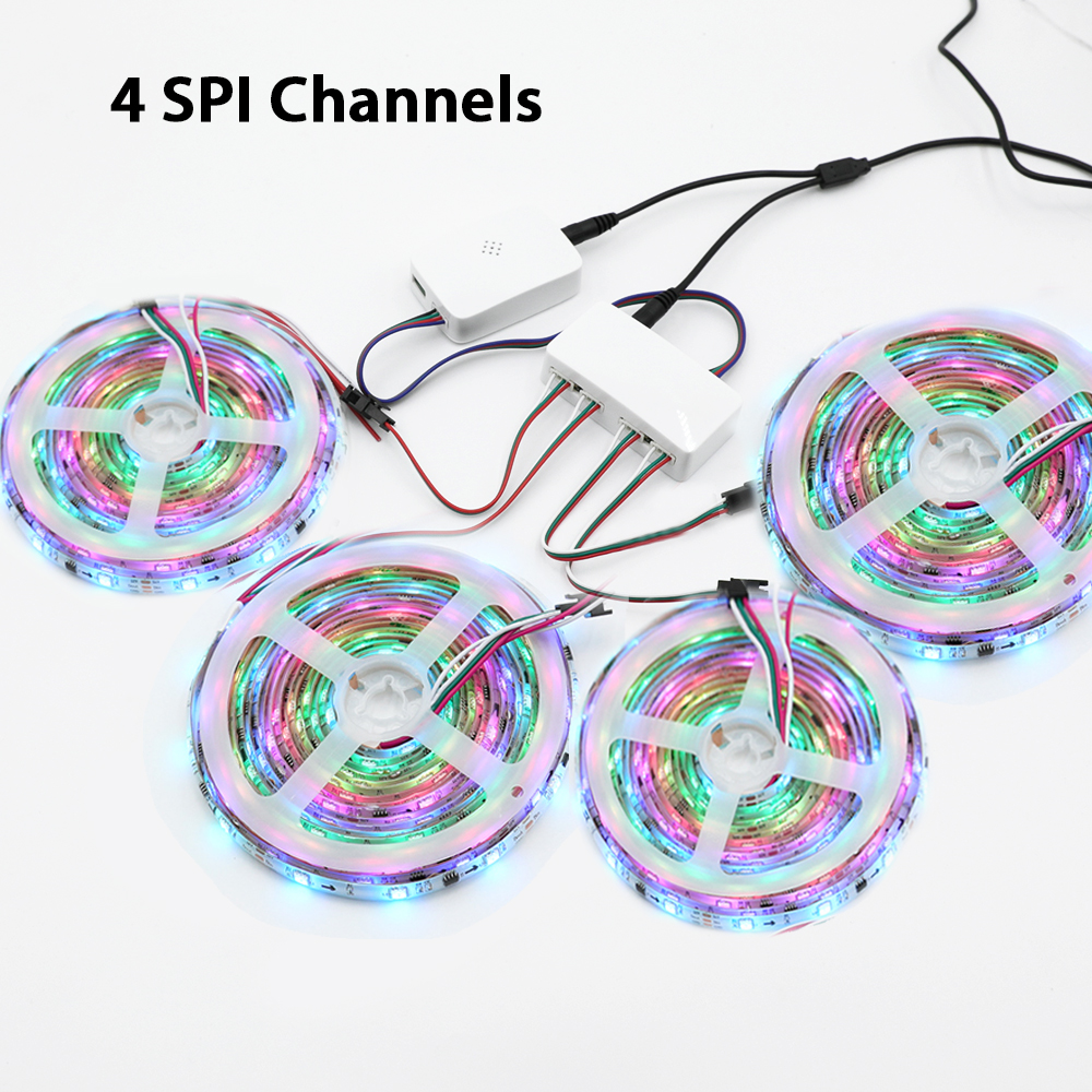 DC5–24 V Mini-WLAN-Musik-Timer, Pixel-SPI-Smart-LED-Controller für adressierbare Traumfarben-LED-Streifen – ersetzt durch BWCDS-HCQ1-R28A4 DC5–24 V Mini-WLAN-Musik-Timer, Pixel-SPI-Smart-LED-Controller für adressierbare Traumfarben-LED-Streifen – ersetzt durch BWCDS-HCQ1-R28A4