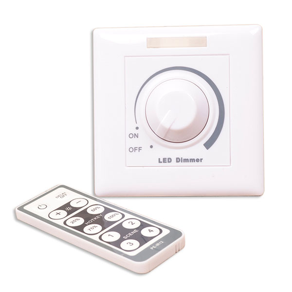 AC90-240V 150/300W LED Univerzální PWM Plynule nastavitelný jas Spínač světla Stmívač RF bezdrátový dálkový ovladač Pro jednobarevné vysokonapěťové LED páskové osvětlení