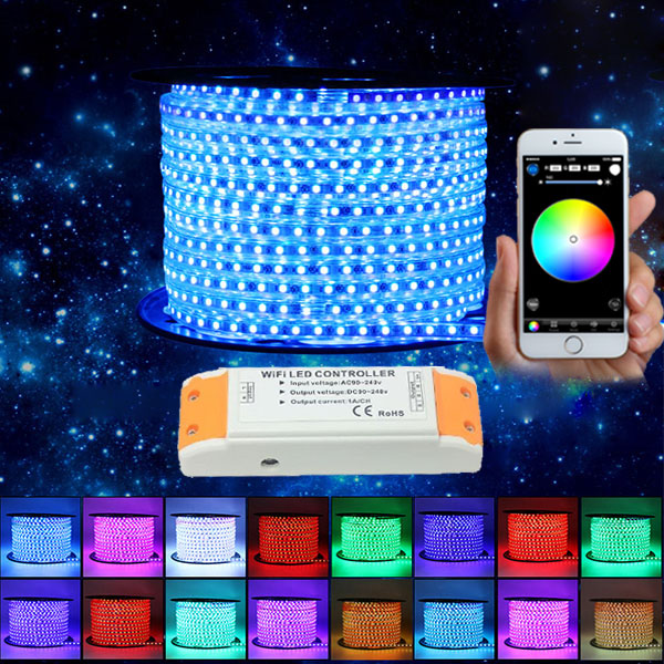 AC110/220V 660w Wifi drahtloser RGB-Farbwechsel-Hochspannungscontroller für Hochspannung AC110V 220V Wasserdichte IP67-LED-Bandleuchten AC110/220V 660w Wifi drahtloser RGB-Farbwechsel-Hochspannungscontroller für Hochspannung AC110V 220V Wasserdichte IP67-LED-Bandleuchten