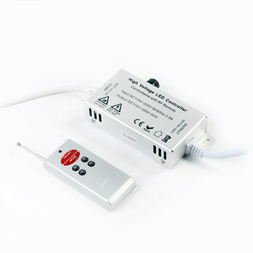 AC110/220V Max 550W, PWM LED RGB Wireless RF 6 Tasten Infrarot-Fernbedienung 30m Steuerung für RGB-Hochspannungs-LED-Lichtleiste AC110/220V Max 550W, PWM LED RGB Wireless RF 6 Tasten Infrarot-Fernbedienung 30m Steuerung für RGB-Hochspannungs-LED-Lichtleiste