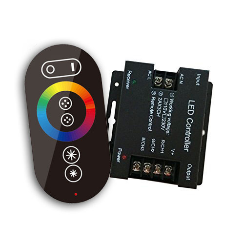 AC110-220V 1500W, RF LED Dimmer Controller, For Restaurant lighting,  bedroom lighting, Connect 110V 220V High Voltage Single Color LED Strip Kit