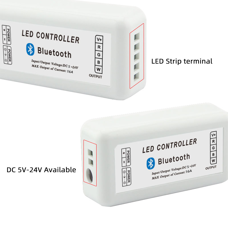 DC5~24V Max 12A, Bluetooth 4.0 WIFI ovládání přes IOS Android Smart Phone Tablet PC, pro jednobarevné, CCT a RGB LED světelné pásy nebo moduly DC5~24V Max 12A, Bluetooth 4.0 WIFI ovládání přes IOS Android Smart Phone Tablet PC, pro jednobarevné, CCT a RGB LED světelné pásy nebo moduly