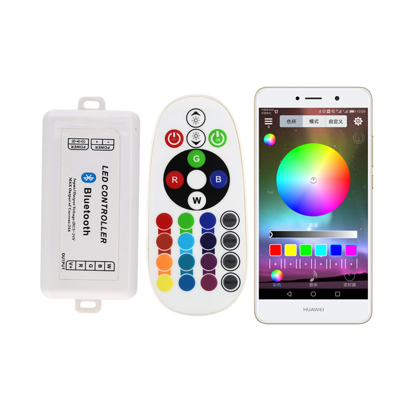 DC5-24V LED RGB/RGBW Bluetooth Controller for iOS Android APP Smart Phone Remote 
