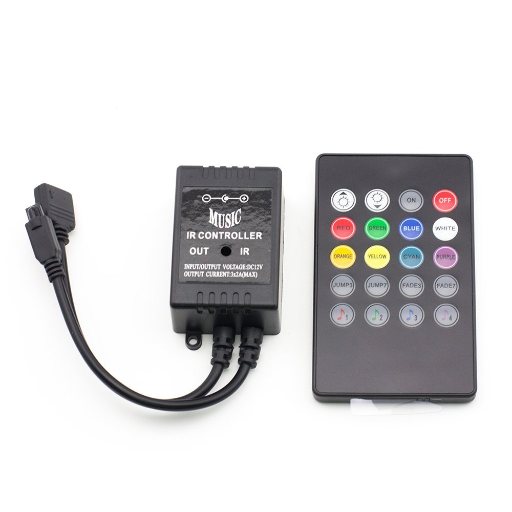 RGB Music LED Controller with handheld RF remote control