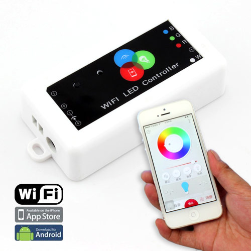 4Ax3CH, LED WIFI ovladač Ovládání přes IOS nebo chytrý telefon Android Tablet PC Konstantní proud pro RGB RGB + bílé LED světelné proužky