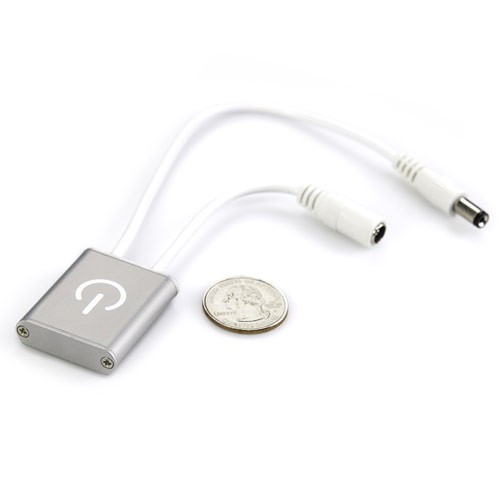 DC12/24V Max 3A, Mini iTouch Smart Touch LED-Dimmer, Aluminiumgehäuse, doppelseitig klebend befestigt, für einfarbige LED-Beleuchtung