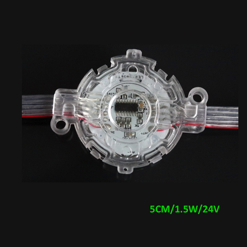 DC24V 3.6W Průměr 0.49 stop 18LED UCS1903 Venkovní voděodolný Externí ovládání Stroboskop Plně barevný digitální programovatelný DMX adresovatelný LED Barevné pixelové moduly Řetězec DC24V 3.6W Průměr 0.49 stop 18LED UCS1903 Venkovní voděodolný Externí ovládání Stroboskop Plně barevný digitální programovatelný DMX adresovatelný LED Barevné pixelové moduly Řetězec