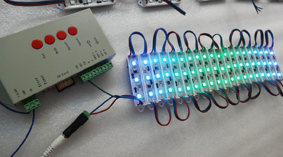 ws2811 7515 adresovatelný rgb led string light velikost