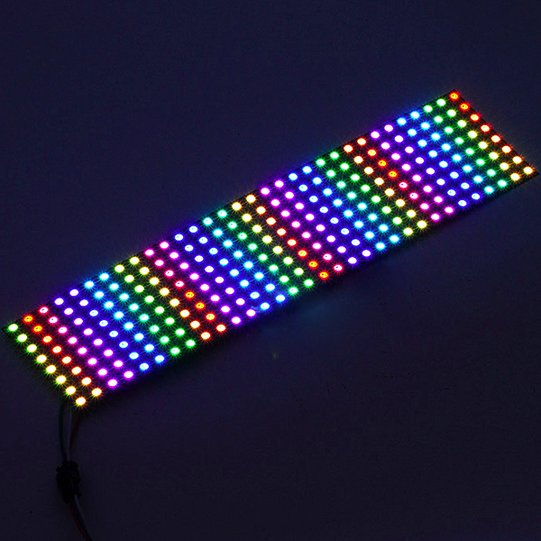 DC5V 1 x 0.26 Fuß WS2812B Vollfarbiger, digital adressierbarer, flexibler LED-Bildschirm – integriertes 256-Pixel-Punktmatrix-Display