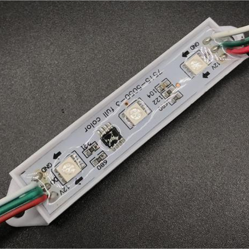 DC12V 0.96W FRGB Color Change 75*15mm SMD5050 High CRI 90 Super Bright Linear Sign Modules,Addressable LED Pixel Module Lights, 20Pcs/String