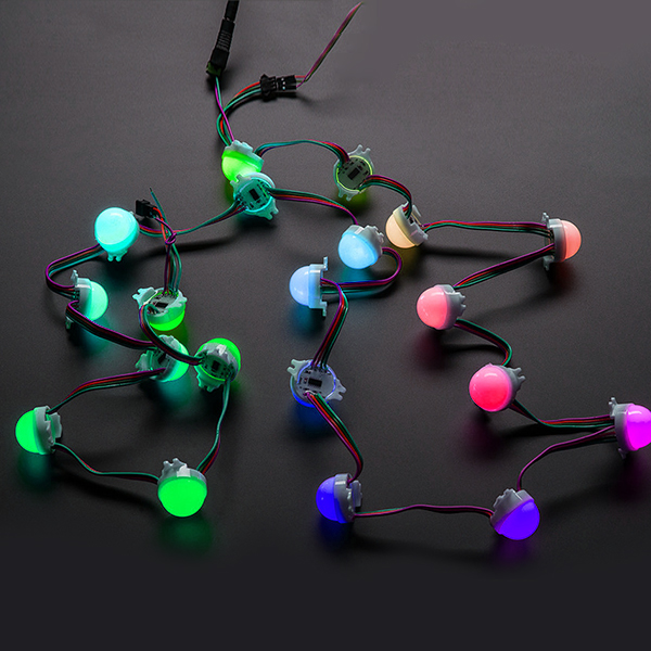 DC12V WS2811 Wasserdichte 5050 superhelle, vollfarbige, digitale, programmierbare, individuell adressierbare, diffuse Punktmatrix-LED-Reihe mit bunten Pixelmodulen