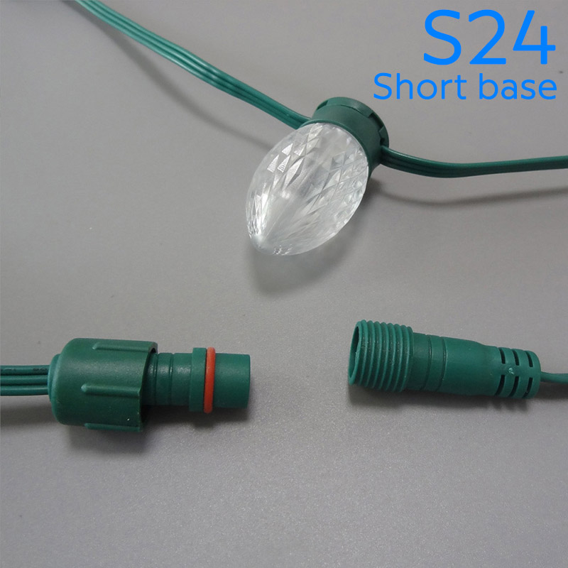 WS2811 DC12V C9/S24 Addressable F8RGB LED Pixel Module, 50pcs/String Waterproof IP67 LED String Light