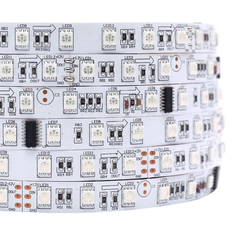 Flexibilní LED pásková světla řady TM1812 DC12V, programovatelné sledování plné barvy pixelů, vnitřní použití, 300 LED 16.4 stop na cívku v prodeji