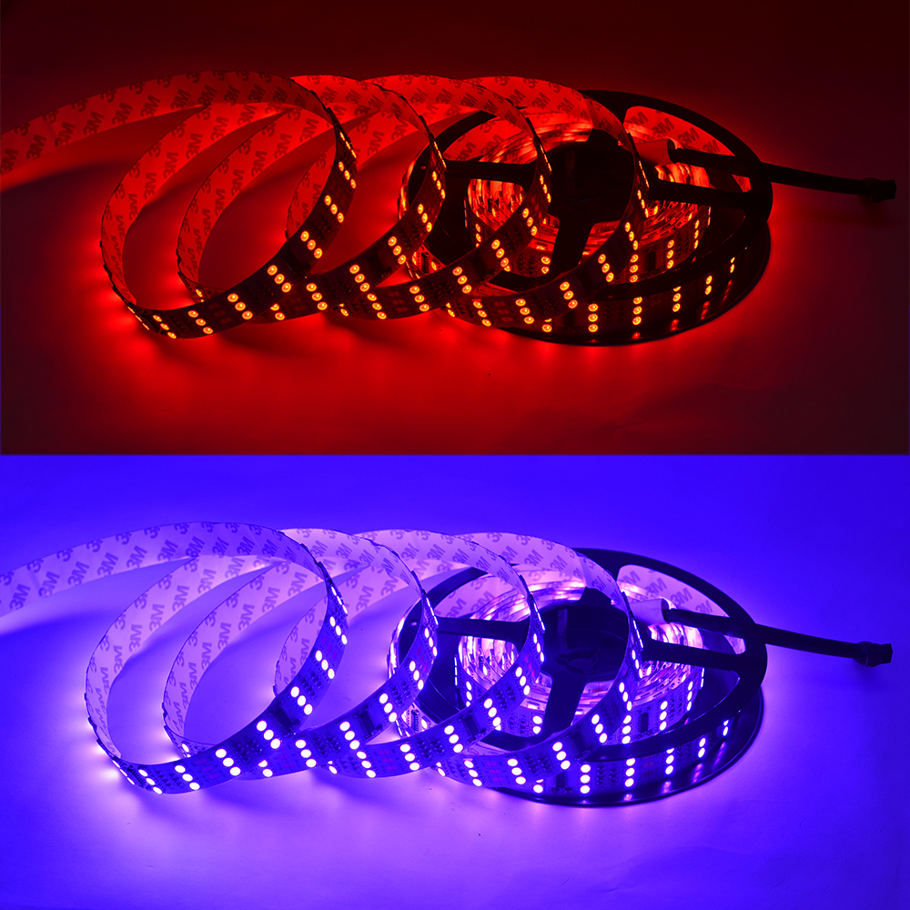 Triple Row TM1812 Series LED Digital Strip Lights, Programmable Pixel Full Color Chasing, Waterproof Optional, 720LEDs 16.4ft Per Reel By Sale Triple Row TM1812 Series LED Digital Strip Lights, Programmable Pixel Full Color Chasing, Waterproof Optional, 720LEDs 16.4ft Per Reel By Sale