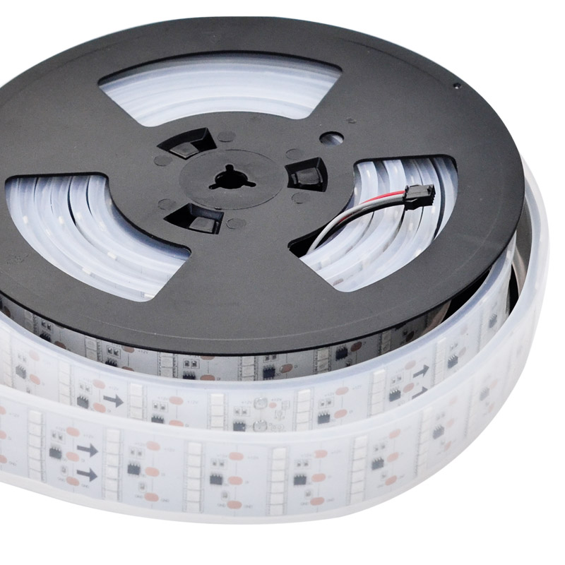 Šestiřadé LED páskové světlo RGB Dream Color Chasing, DC12V, flexibilní LED páskové světlo s 55 LED na stopu. - Pro sváteční osvětlení