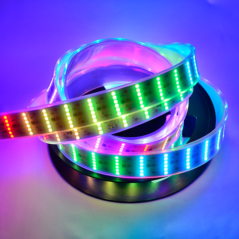 Šestiřadé LED páskové světlo RGB Dream Color Chasing, DC12V, flexibilní LED páskové světlo s 55 LED na stopu. - Pro sváteční osvětlení Šestiřadé LED páskové světlo RGB Dream Color Chasing, DC12V, flexibilní LED páskové světlo s 55 LED na stopu. - Pro sváteční osvětlení