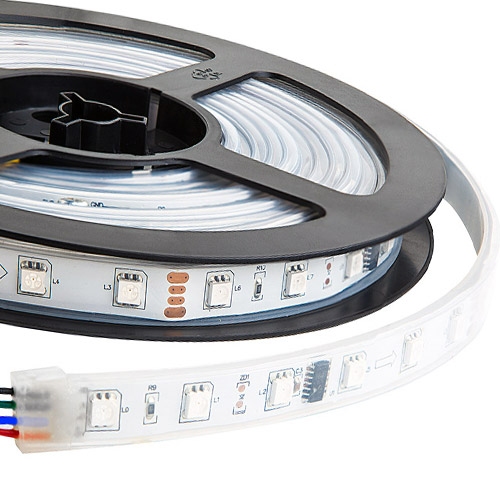 Flexibilní LED pásková světla řady TM1812 DC12V, programovatelné sledování pixelů v plné barvě, venkovní voděodolnost IP67, 300 LED 16.4 stop na cívku v prodeji