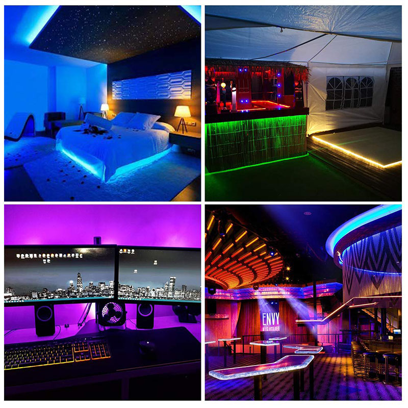 M.best 6.56ft USB LED Strip Lights Waterproof Flexible LED Neon Tape Lights  with Switch for Bedroom Indoors Outdoors