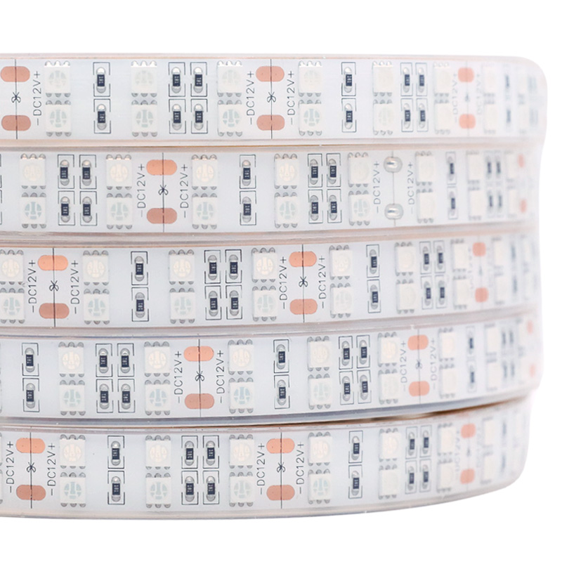 Double Row Super Bright Series DC24V 5050SMD 600LEDs Flexible LED Strip Lights Waterproof IP67 16.4ft Per Reel By Sale