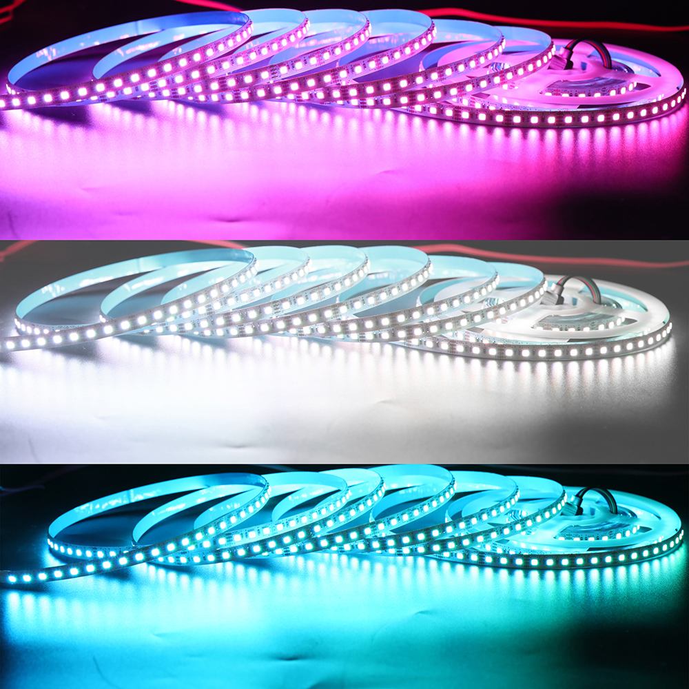 5m RGB Color Changing LED Strip Lights - 120LEDs/m High Density LED Strip - DC12V