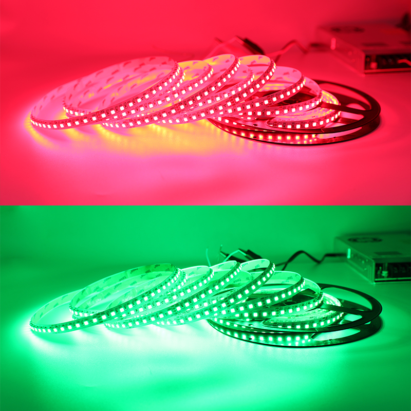 5m RGB LED pásek měnící barvu – 120LEDs/m LED pásek s vysokou hustotou – 12V/24V 5m RGB LED pásek měnící barvu – 120LEDs/m LED pásek s vysokou hustotou – 12V/24V