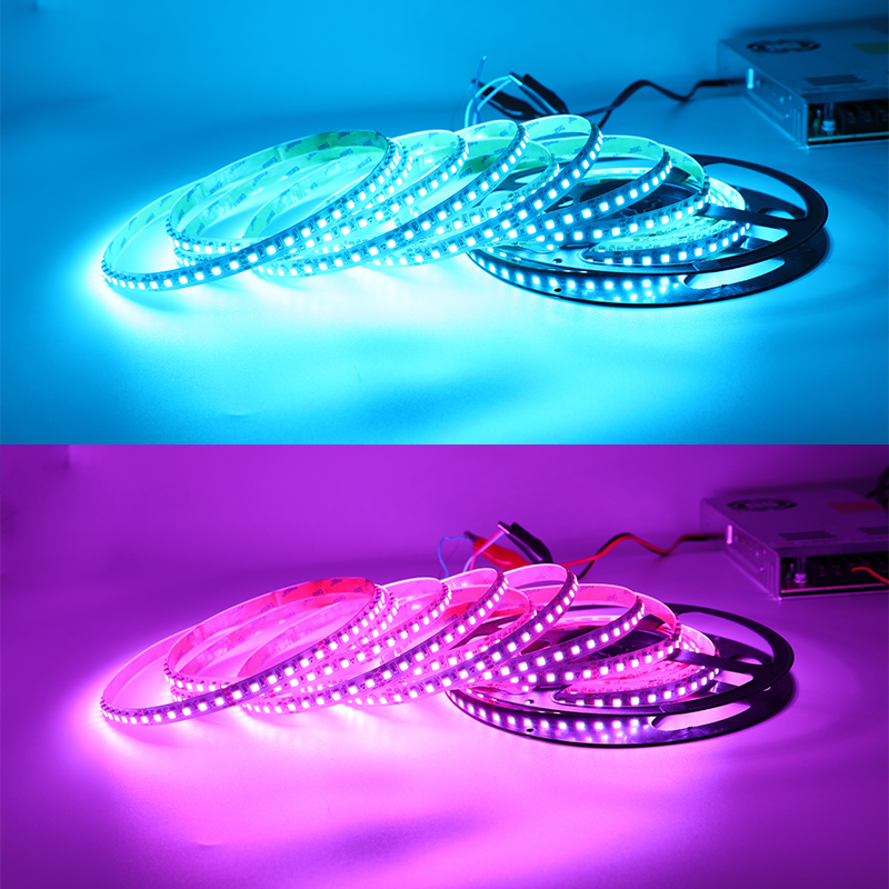5m RGB LED pásek měnící barvu – 120LEDs/m LED pásek s vysokou hustotou – 12V/24V 5m RGB LED pásek měnící barvu – 120LEDs/m LED pásek s vysokou hustotou – 12V/24V