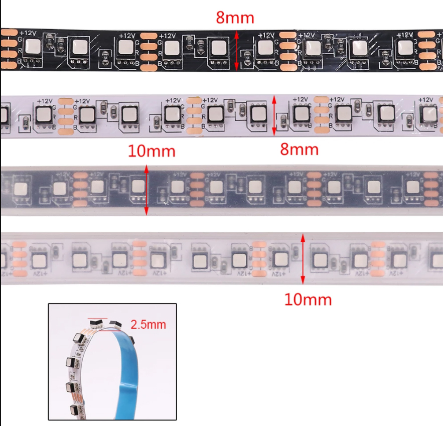 Single Row Super Bright RGB Series DC12V 3535SMD 300LEDs Flexible LED Strip Lights 16.4ft Per Reel By Sale