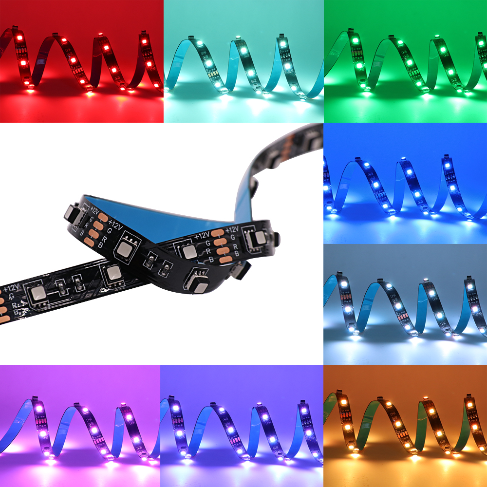 5m RGB LED Color Changing Lights Strip - 12V LED Light Strips - 60/120 LEDs/m