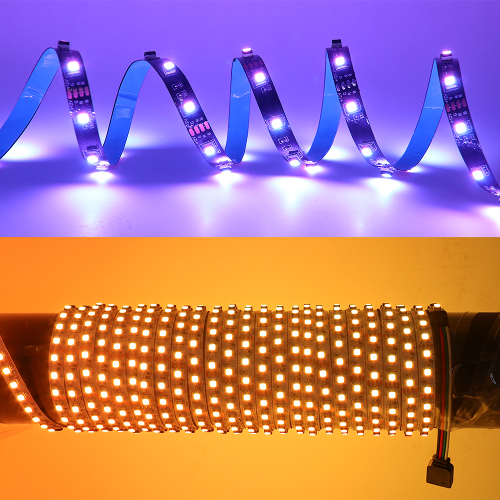 5m RGB LED Color Changing Lights Strip - 12V LED Light Strips - 60/120 LEDs/m