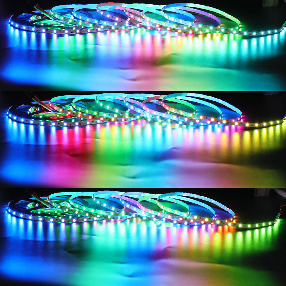 Tvar S 0.24 palce široký 300 LED 16.4 stop TM1809 3838SMD DC12V adresovatelné RGB LED pásky Tvar S 0.24 palce široký 300 LED 16.4 stop TM1809 3838SMD DC12V adresovatelné RGB LED pásky