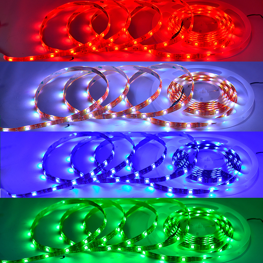 RGB Waterproof LED Strip Lights - 10mm 12V/24V Color Changing Outdoor Lights - 30LEDs/m 3.28ft~16.4ft RGB Waterproof LED Strip Lights - 10mm 12V/24V Color Changing Outdoor Lights - 30LEDs/m 3.28ft~16.4ft