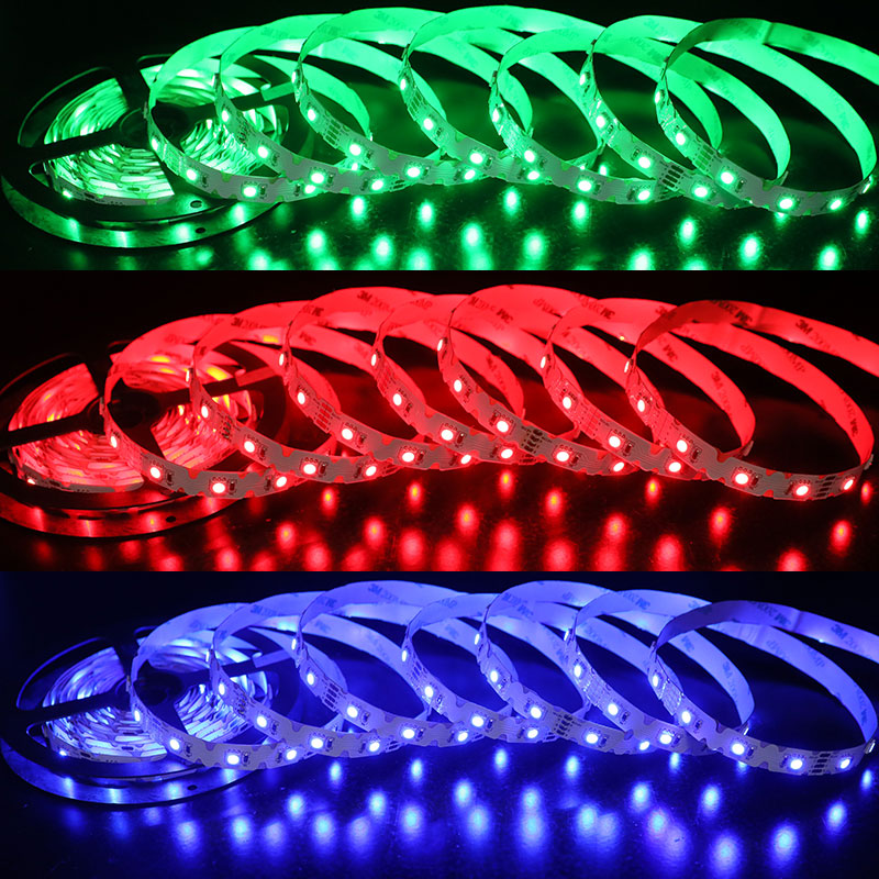 S Shape RGB Color Change Bendable LED Strip - 12mm 12V 5050 RGB Lights - 42LEDs/m High Density