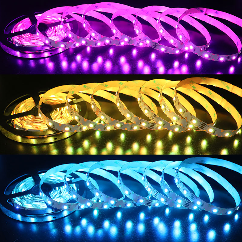 S Shape RGB Color Change Bendable LED Strip - 12mm 12V 5050 RGB Lights - 42LEDs/m High Density