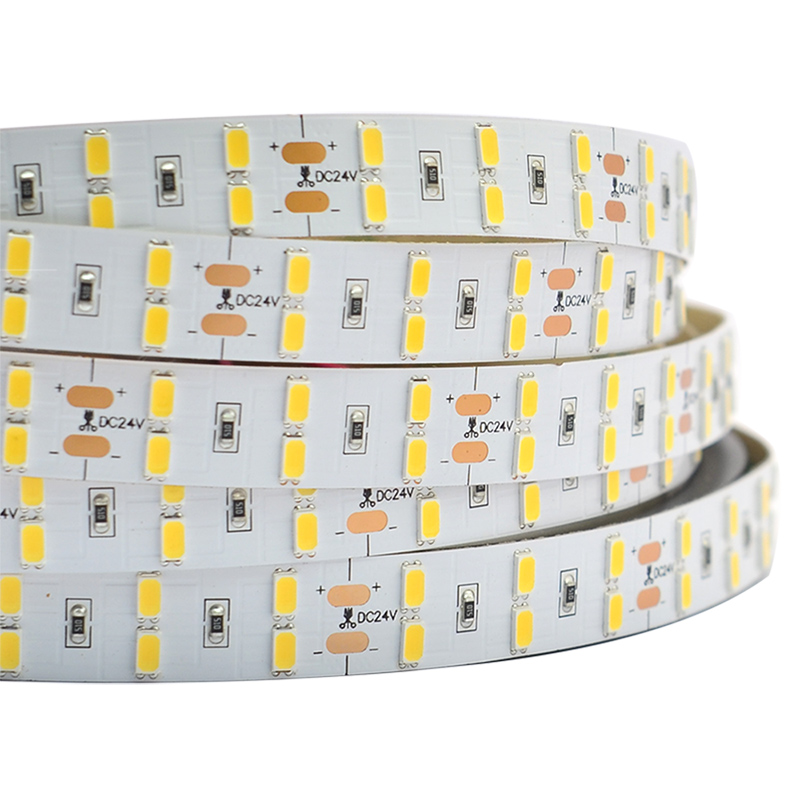 Zweireihige Serie DC24V 5630SMD 600LEDs Flexible LED-Streifenleuchten für die Heimbeleuchtung, wasserdicht, 16.4 Fuß pro Rolle im Angebot