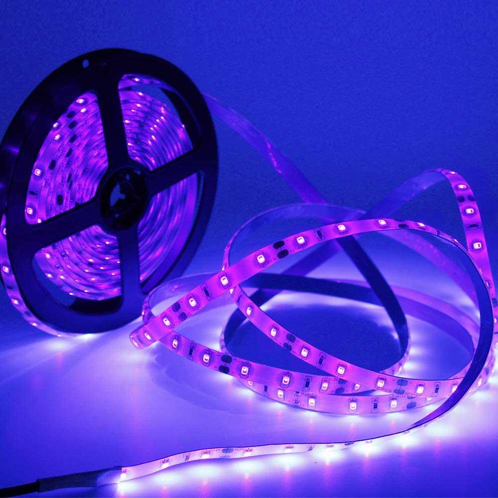 395-405nm DC12V 3528SMD UV Black Light White/Black PCB 600LEDs Flex LED Strips, Apply for Medical, Currency Validation 395-405nm DC12V 3528SMD UV Black Light White/Black PCB 600LEDs Flex LED Strips, Apply for Medical, Currency Validation