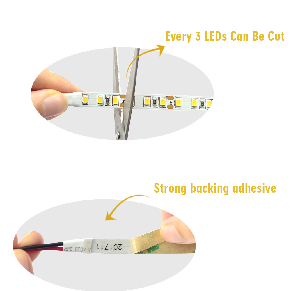 Einreihige Serie DC12/24V 2835SMD 600LEDs Flexible LED-Streifenlichter Innenbeleuchtung 16.4 Fuß pro Rolle im Angebot Einreihige Serie DC12/24V 2835SMD 600LEDs Flexible LED-Streifenlichter Innenbeleuchtung 16.4 Fuß pro Rolle im Angebot