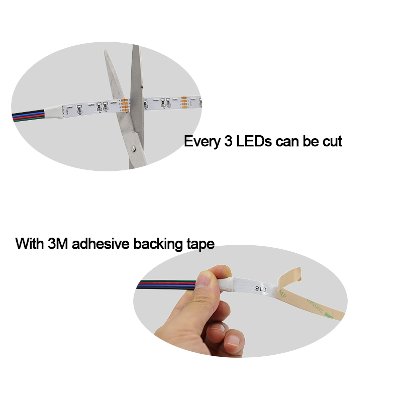 RGB Multi Color Side Emitting LED Strip - DC12V 300LEDs 16.4ft RGB Multi Color Side Emitting LED Strip - DC12V 300LEDs 16.4ft