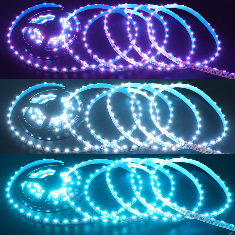 Powerful multicolored led tape with dynamic effects 144 leds / m - 1 led /  pixel - for swimming pool