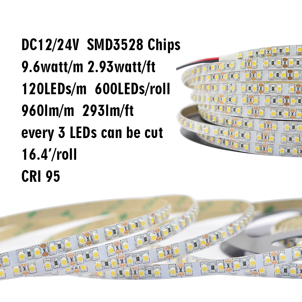 Single Row Series DC12/24V 3528SMD 600LEDs Flexible LED Strip Lights Home Lighting, Non Waterproof, 16.4ft Per Reel By Sale Single Row Series DC12/24V 3528SMD 600LEDs Flexible LED Strip Lights Home Lighting, Non Waterproof, 16.4ft Per Reel By Sale
