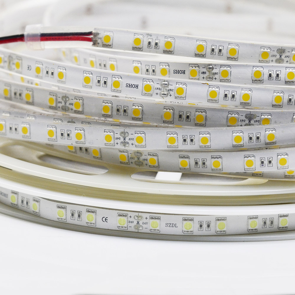 24V Long LED Light Strips 65.6ft, Solid Colors/RGB 5050 LED