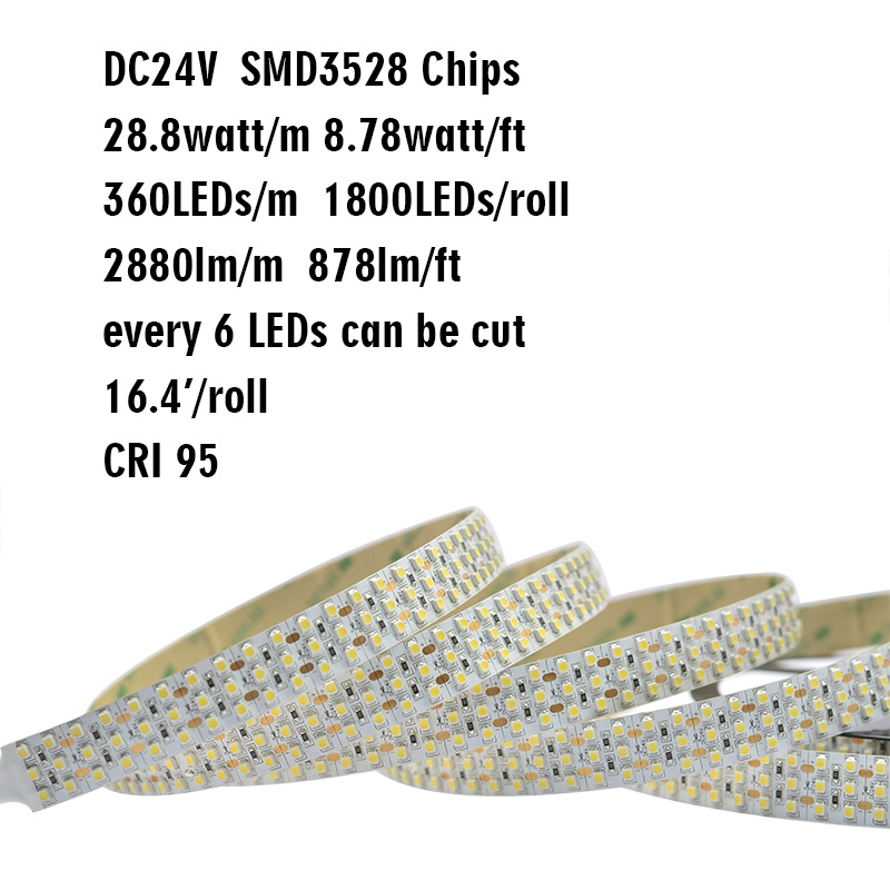 Triple Row Super Bright Series DC12/24V 3528SMD 1800LEDs Flexible LED Strip Lights, Industrial Lighting, 3.28~16.4ft Per Reel By Sale, 1m price