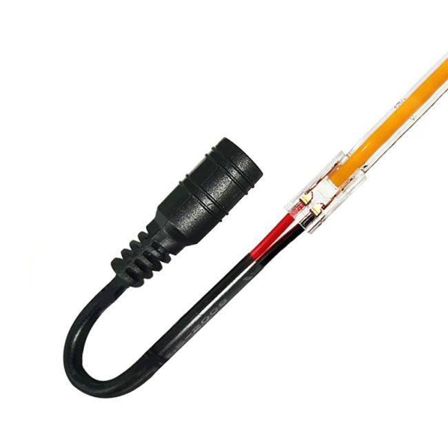 2kolíkový jednobarevný COB LED páskový DC zásuvkový konektor 2kolíkový jednobarevný COB LED páskový DC zásuvkový konektor