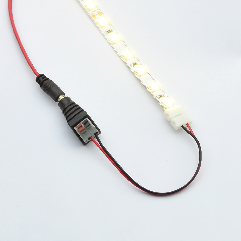 Männlich Weiblich Schraubenlose 2Pin Einfarbige LED-Streifenbeleuchtung Schnelle Stromversorgung 5.5 * 2.1 mm DC-Anschlusszubehör
