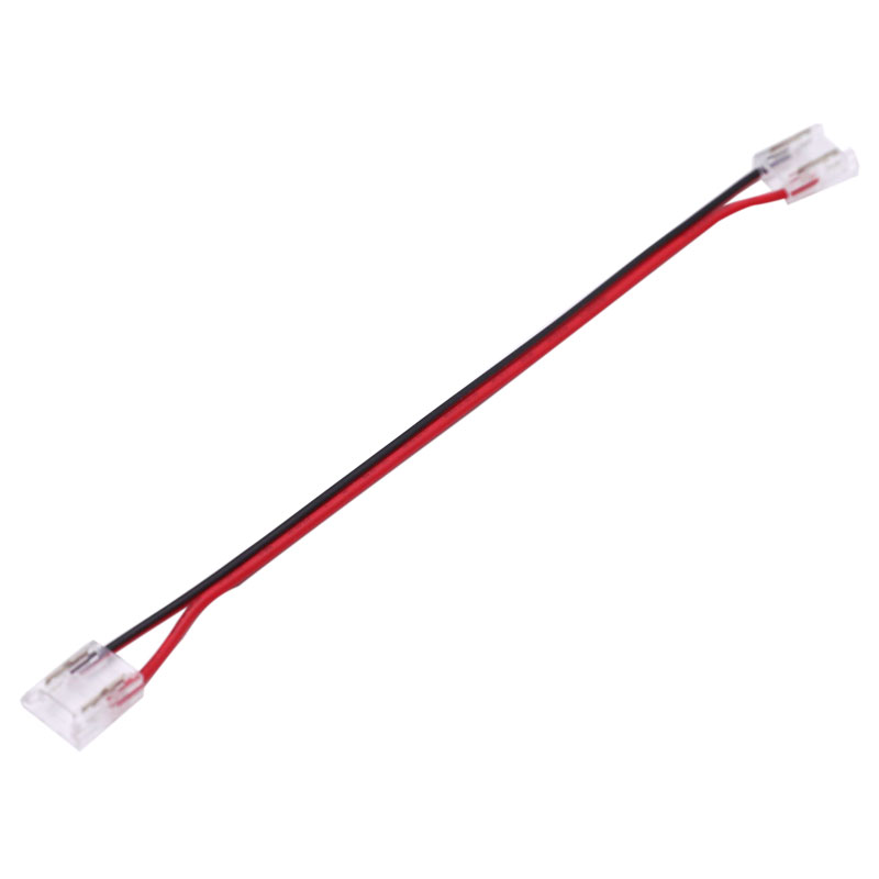 5 mm/8 mm/10 mm 2-poliger COB-LED-Band-Lichtanschluss mit 15 cm Kabel, Streifen-zu-Streifen-Typ