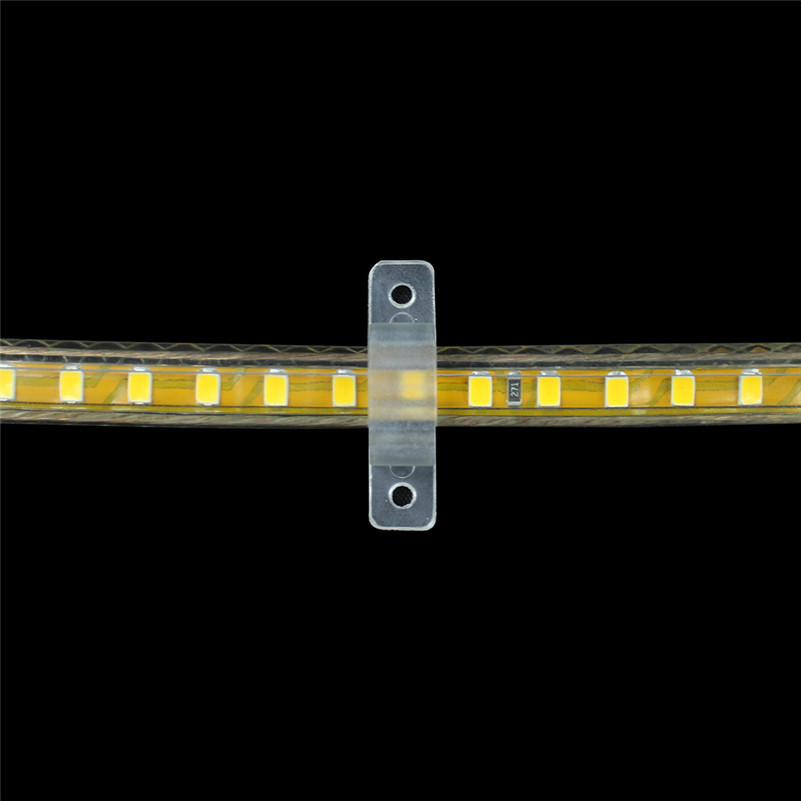 10ks/balení 14mm široké plastové upevňovací držáky klipsy pro AC110V/220V 5050 2835 vodotěsná LED pásková světla, s 20 šrouby
