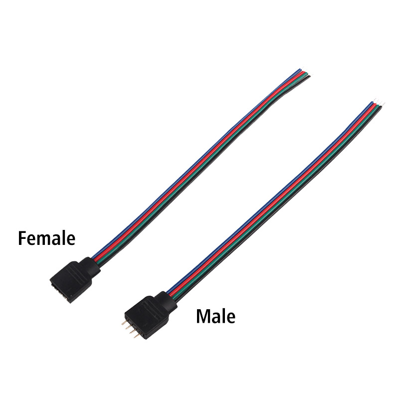 3.93 Zoll 4-Pin RGB 5-Pin RGBW Verlängerungskabel Stecker Elektrokabel für 5050 RGB/RGBW LED-Streifenlichter